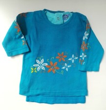 Ams Tram Gram 86 FILLE : Ensemble Débardeur Tee-shirt Bleu Fleur Vêtement 2 ans