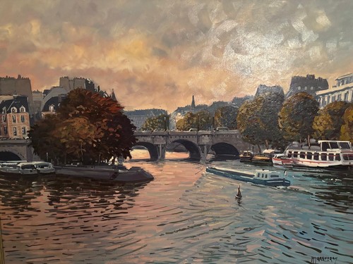 Huile sur toile originale vue - sur,