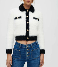 Maje Women's White Knit Button