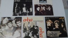 Lot collection de 5 disques vinyles 45T du groupe A-HA - 45 tours SP 7"