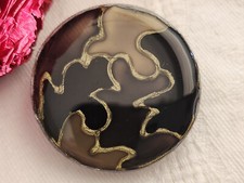 Collection gros bouton ancien resine fait à la main parurier vert 3,3 cm ref 291