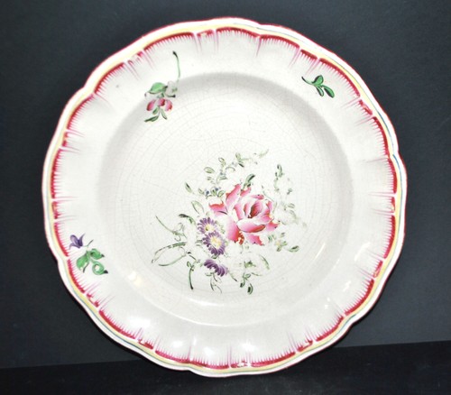 Luneville plat fleuri décor - luneville,