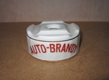 Ancien bel encrier publicitaire Auto Brandy époque absinthe, vers 1900.