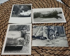 Lot 4 photos anciennes autos Renault Juvaquatre 4CV DS...