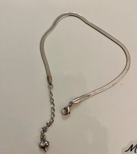chaine de cheville en argent tressé