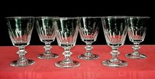 CATON WEINGLÄSER VERRE A VIN CRISTAL TAILLE COTES PLATES LORRAINE 19EME XIXEME B