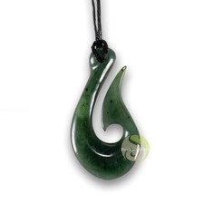 Pendentif Maori jade vert hei matau  Maori art Nouvelle-Zélande fait main