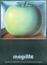 Ancienne affiche d'art old poster Rene MAGRITTE Galerie Isy Brachot Paris - 1980