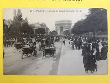 cpa PARIS en 1913 Transport Circulation ATTELAGE VOITURE CALÈCHE Belle Animation