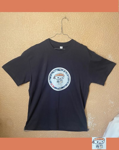 Shirt gris noir sushi perso - t-shirt,