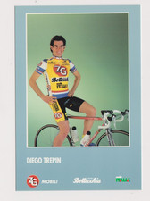 CYCLISME carte cycliste DIEGO TREPIN équipe ZG MOBILI SELLE ITALIA 1992