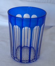 GOBELET EN CRISTAL BLEU