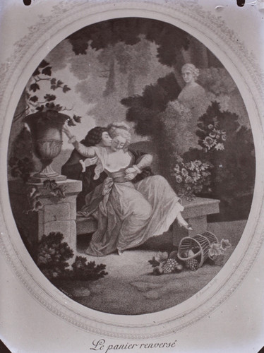 Femmes nues 1920 plaque - plaque, verre