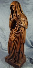 Sculpture en bois Vierge de