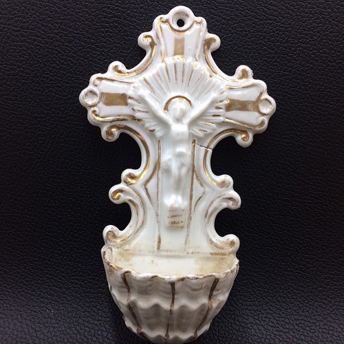 Bénitier ancien porcelaine - bénitier, de
