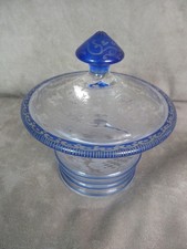 SUCRIER en cristal à décor