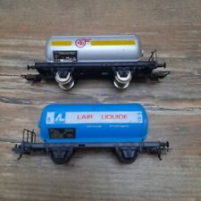 2x Lima HO Wagon Citerne Train Marchandise Vintage Modelisme Ferroviaire