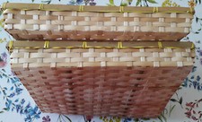 2 PLATEAUX EN OSIER RECTANGULAIRES