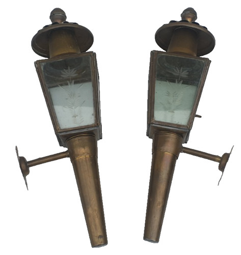 Paire lanternes laiton - lanternes,