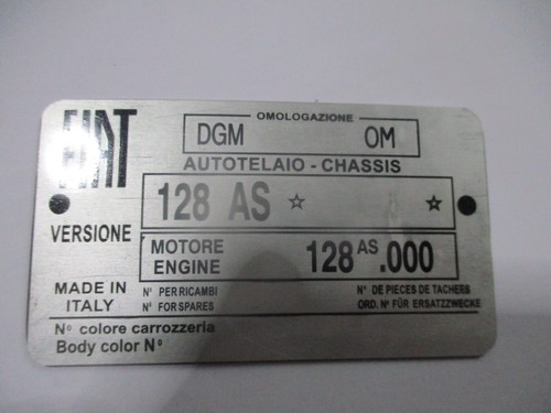 Plaque identification tipo - plaque, d'identification