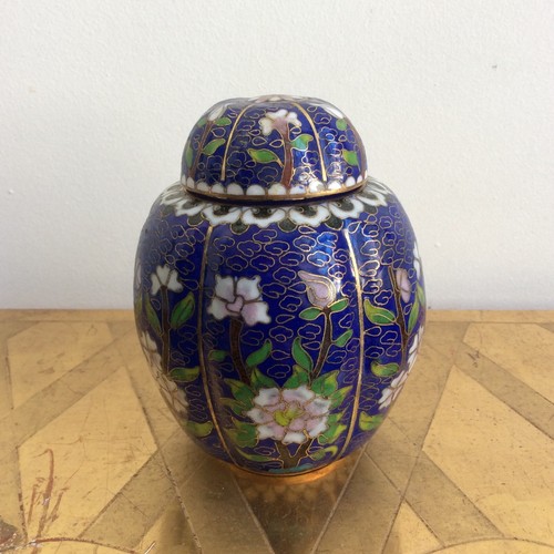 Pot couvert laiton email - pot,