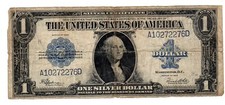 Etats UNIS AMERIQUE USA Billet 1 $ SILVER Dollar 1923 BLUE SEAL RARE GRAND VF