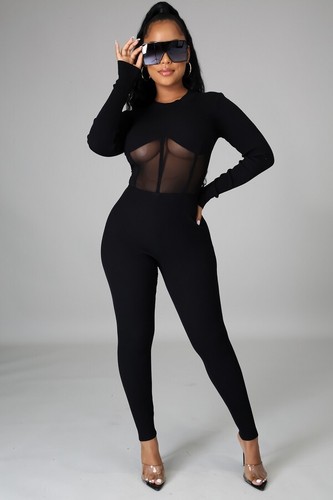 Ladies black jumpsuit - ladies,