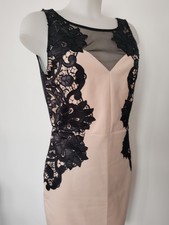  Robe Sexy Coktail, cérémonie taille 40 rose poudré Décolleté Profond Dos 