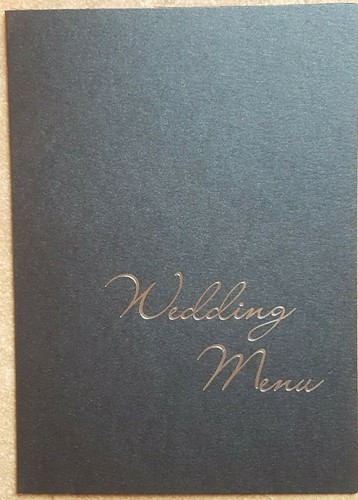 Housses menu mariage en - housses,