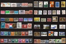 79T4 PAYS-BAS 78 timbres obliterés personnages et sujets divers 