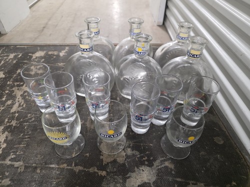 Lot carafe verre ricard pastis - verre,