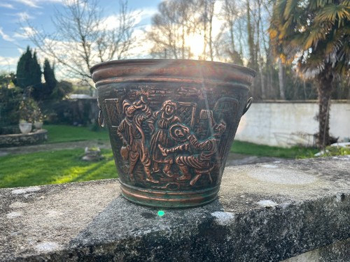 Seau cache pot ancien - cache-pot, en