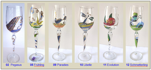 Verre vin blanc peint - à,