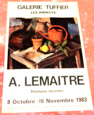 * POSTER D'ART * ANDRE LEMAITRE * NATURE MORTE AVEC ARROSOIR *