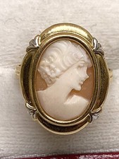 bague camée coquille or jaune