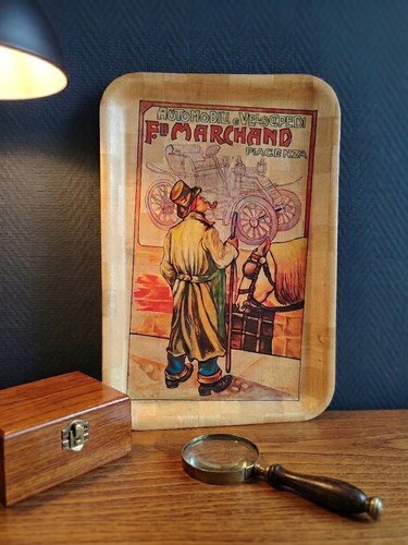 Grand plateau bois vintage - grand,