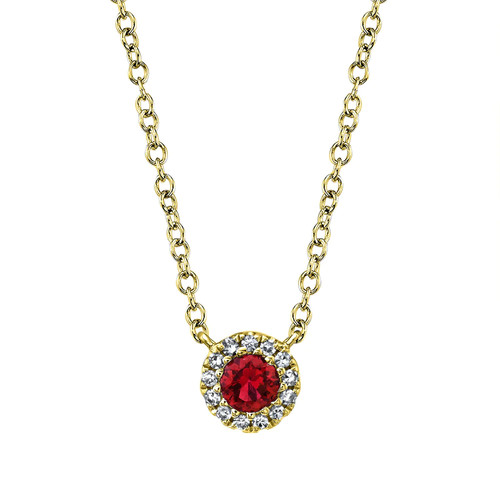 Pendentif halo solitaire - solitaire, en