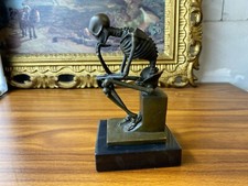Sculpture penseur squelette - sculpture, en