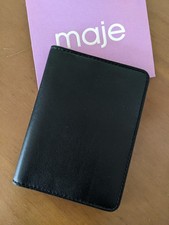 Maje porte carte cuir lisse