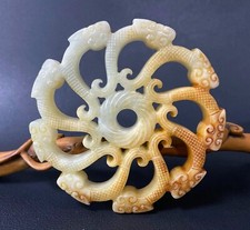 3.5 "Chine ancienne et Tian yusculpture Dragon Lucky pendentif