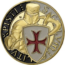 France, Jeton, Les Templiers - Chevalier et Croix pattée, Cupro-nickel