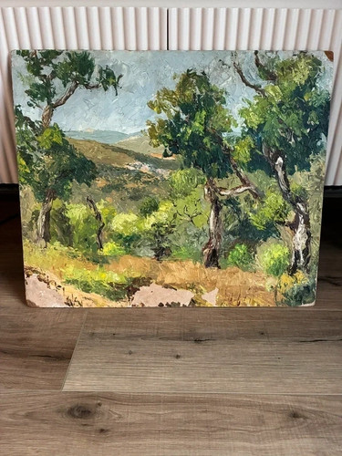 Tableau ancien paysage - tableau, –