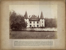 France, La-Motte-Servolex, Château de Pingon vintage albumen print Tirage albu