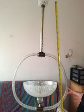 Rare Lustre Vintage Lustre Murano Glass Reticello barovier 40's Lustered