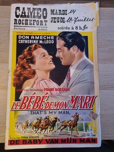 Affiche ancienne cinéma belge