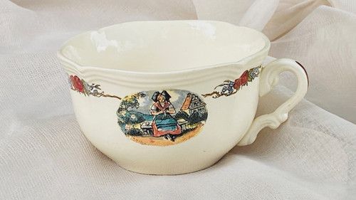 Ancienne grande tasse bol en - ,