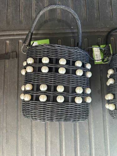 Pearl embellished basket - pearl,