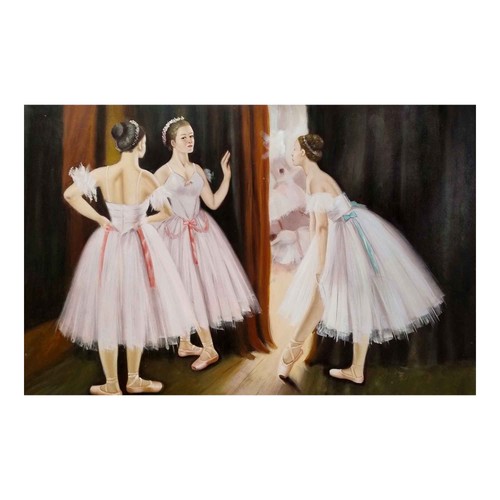 Tableau huile 90x60 ballet - huile,