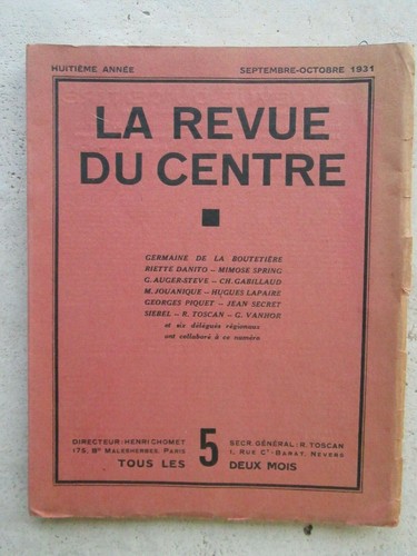 Revue centre 1931 - revue,