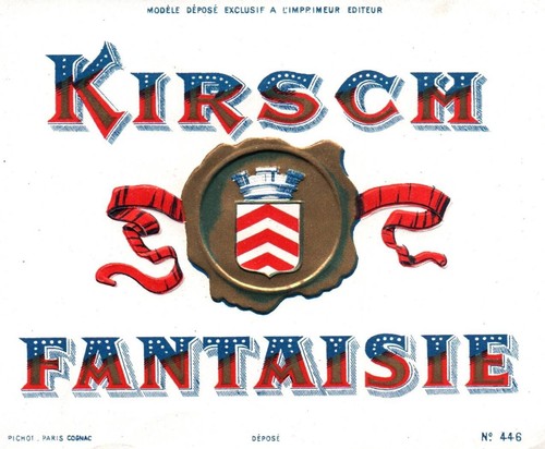 Ancienne etiquette kirsch - ancienne,